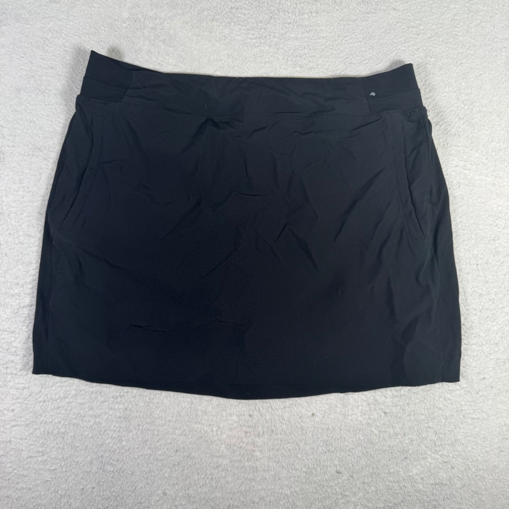 Member's Mark Active Skort Women XXL Black Good Stretch Pockets WSCL-231-2023